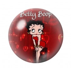 Cabochon en Verre Illustré Pin-up Betty Boop 12 à 25mm pour la Création de Bijoux Fantaisie - DIY