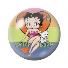 Cabochon en Verre Illustré Pin-up Betty Boop 12 à 25mm pour la Création de Bijoux Fantaisie - DIY