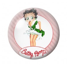 Cabochon en Verre Illustré Pin-up Betty Boop 12 à 25mm pour la Création de Bijoux Fantaisie - DIY