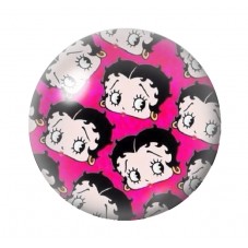 Cabochon en Verre Illustré Pin-up Betty Boop 12 à 25mm pour la Création de Bijoux Fantaisie - DIY