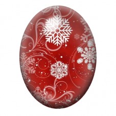 Cabochon en Verre Illustré Flocons de Neige Noël 13x18, 18x25 ou 30x40mm pour la Création de Bijoux Fantaisie - DIY