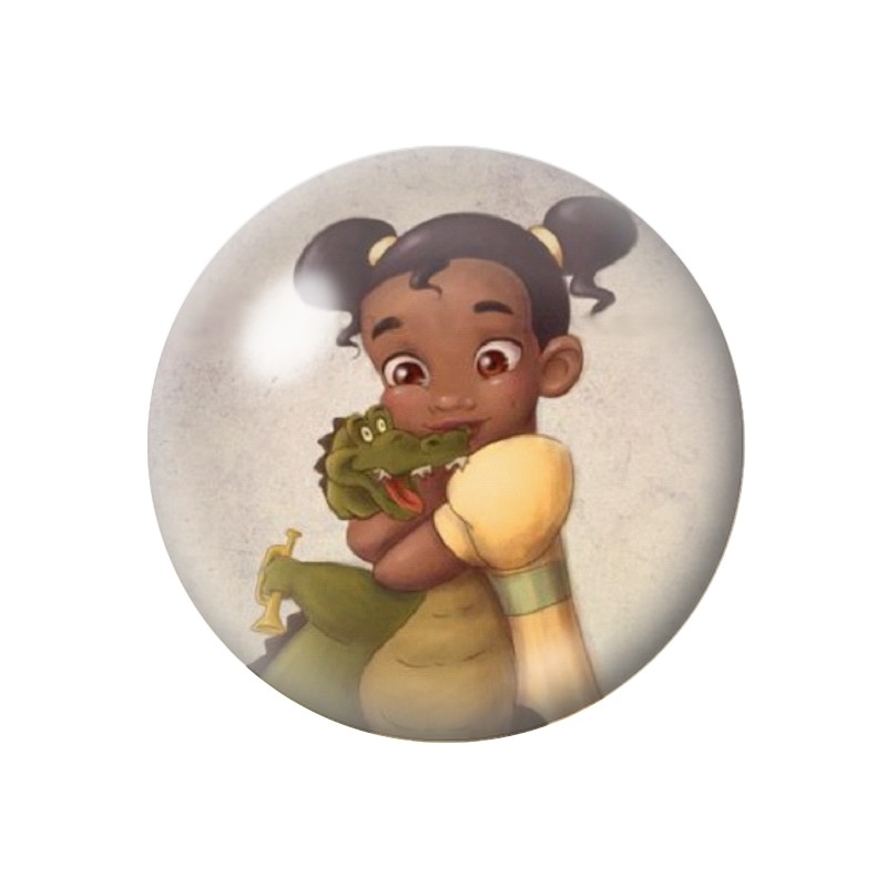Cabochon en Verre Illustré Princesse Enfant 12 à 25mm