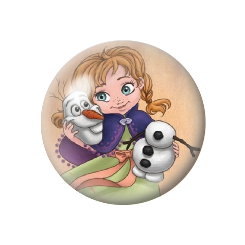 Cabochon en Verre Illustré Princesse Enfant 12 à 25mm