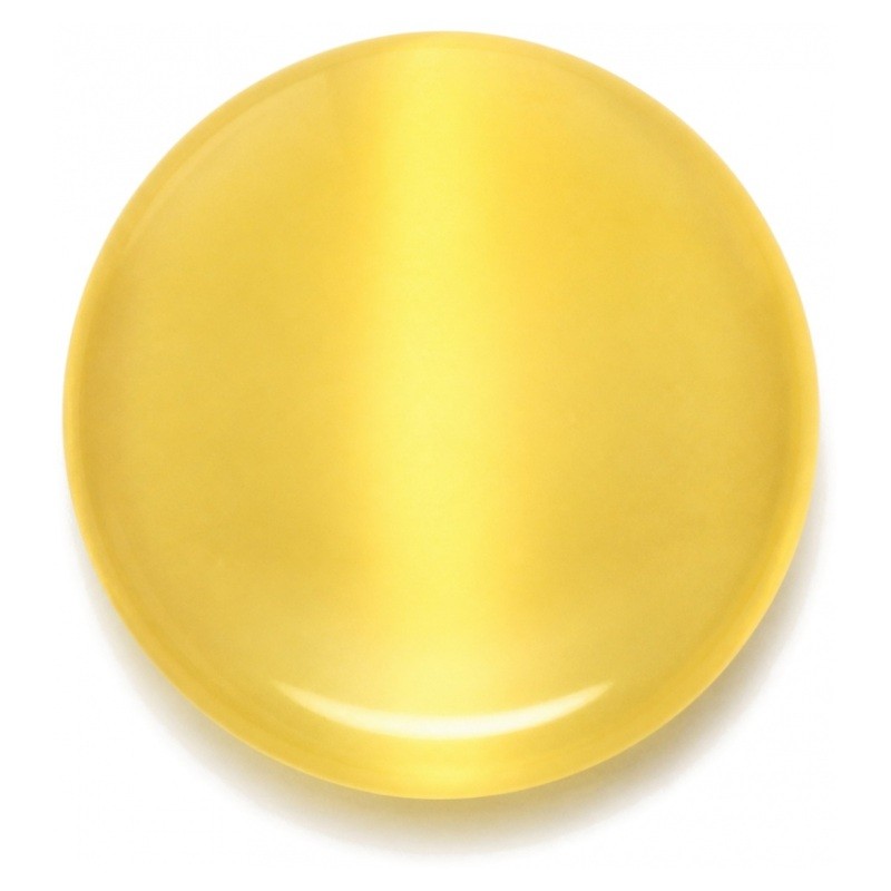 Cabochon en Verre Œil de Chat Jaune 12mm [à l'unité]