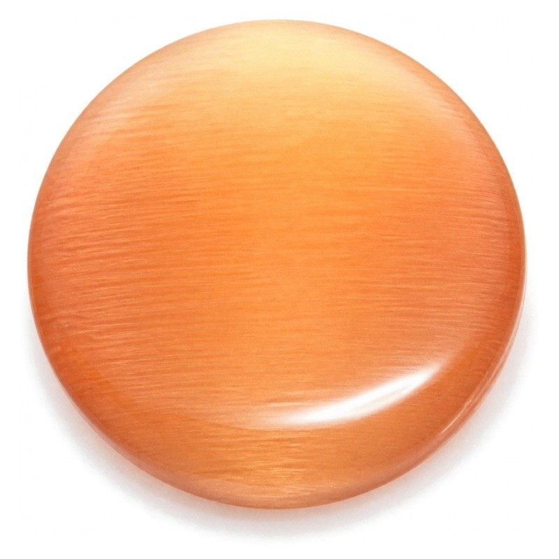 Cabochon en Verre Œil de Chat Orange 12mm [à l'unité]
