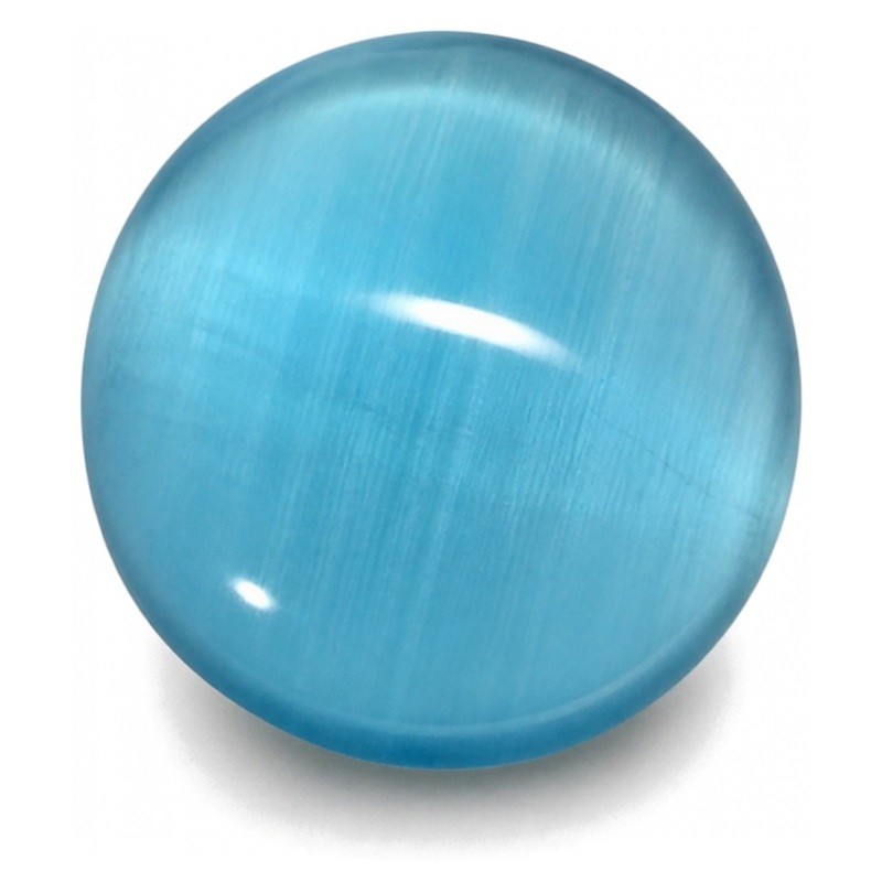 Cabochon en Verre Œil de Chat Bleu 12mm [à l'unité]
