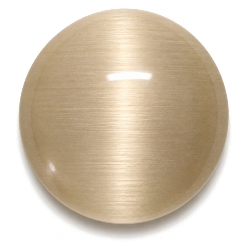 Cabochon en Verre Œil de Chat Brun Clair 12mm [à l'unité]