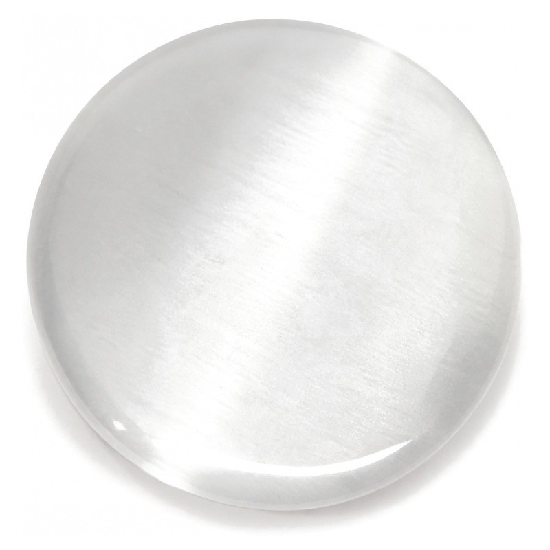 Cabochon en Verre Œil de Chat Gris Clair 10mm [à l'unité]