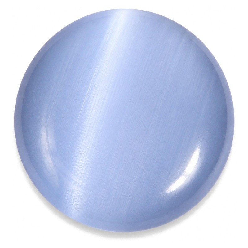 Cabochon en Verre Œil de Chat Bleu Clair 10mm [à l'unité]