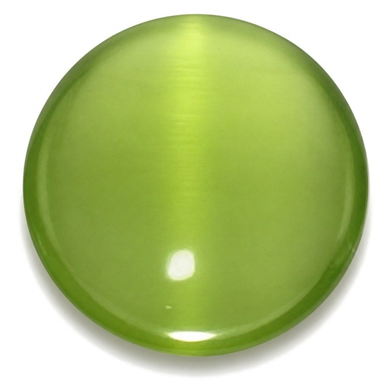 Cabochon en Verre Œil de Chat Kaki 10mm [à l'unité]