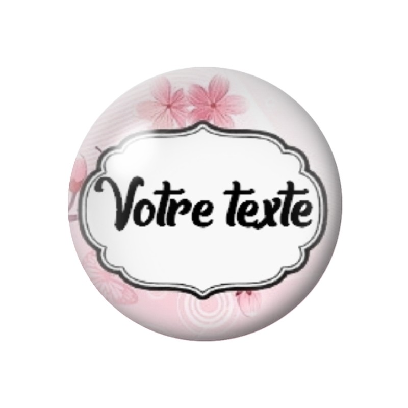Cabochon en Verre "Texte à personnaliser" 20 ou 25mm