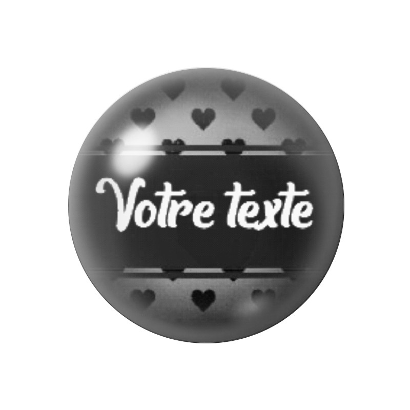 Cabochon en Verre "Texte à personnaliser" 20 ou 25mm