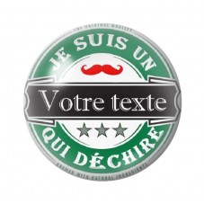 Cabochon en Verre Personnalisable Je Suis un Puil Déchiré 20 ou 25mm pour la Création de Bijoux Fantaisie – DIY