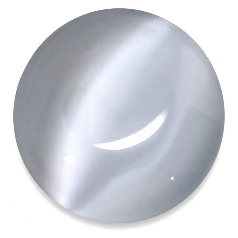 Cabochon en Verre Œil de Chat Bleu Gris 10mm [à l'unité]