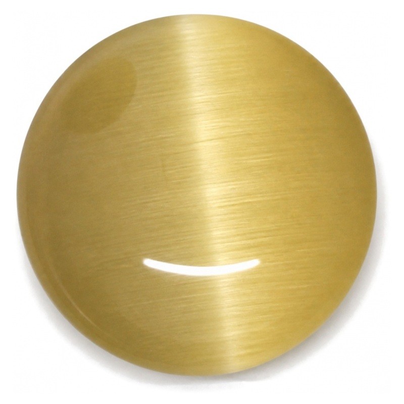 Cabochon en Verre Oeil de Chat Jaune Brun 10mm [à l'unité]