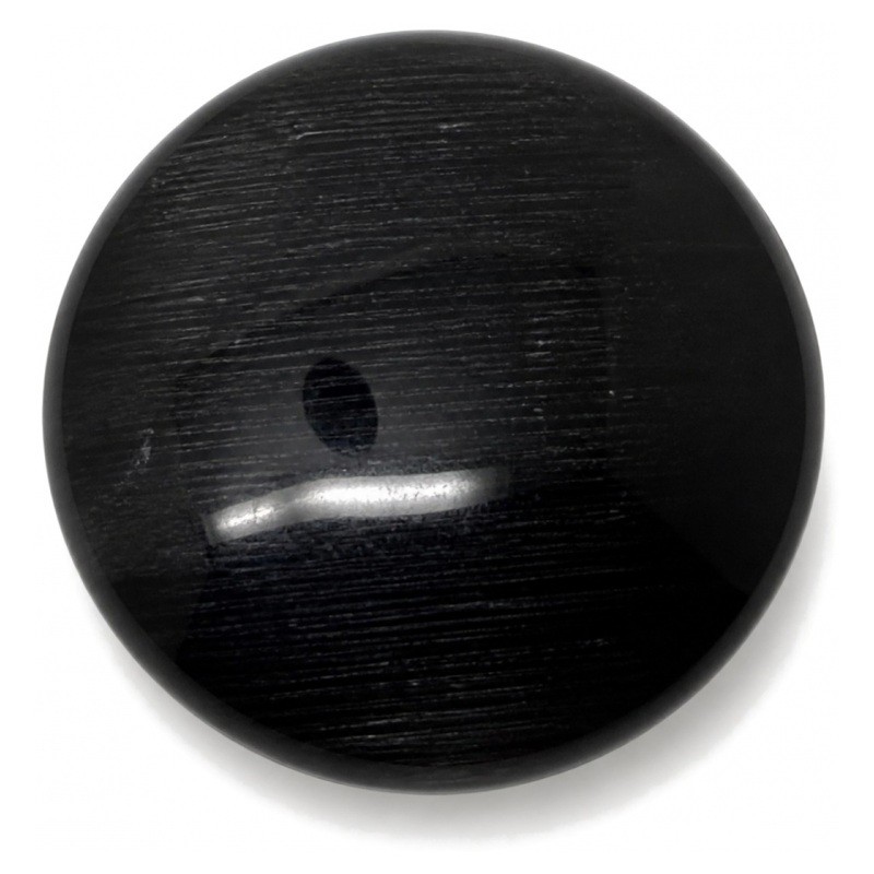 Cabochon en Verre Oeil de Chat Noir 10mm [à l'unité]