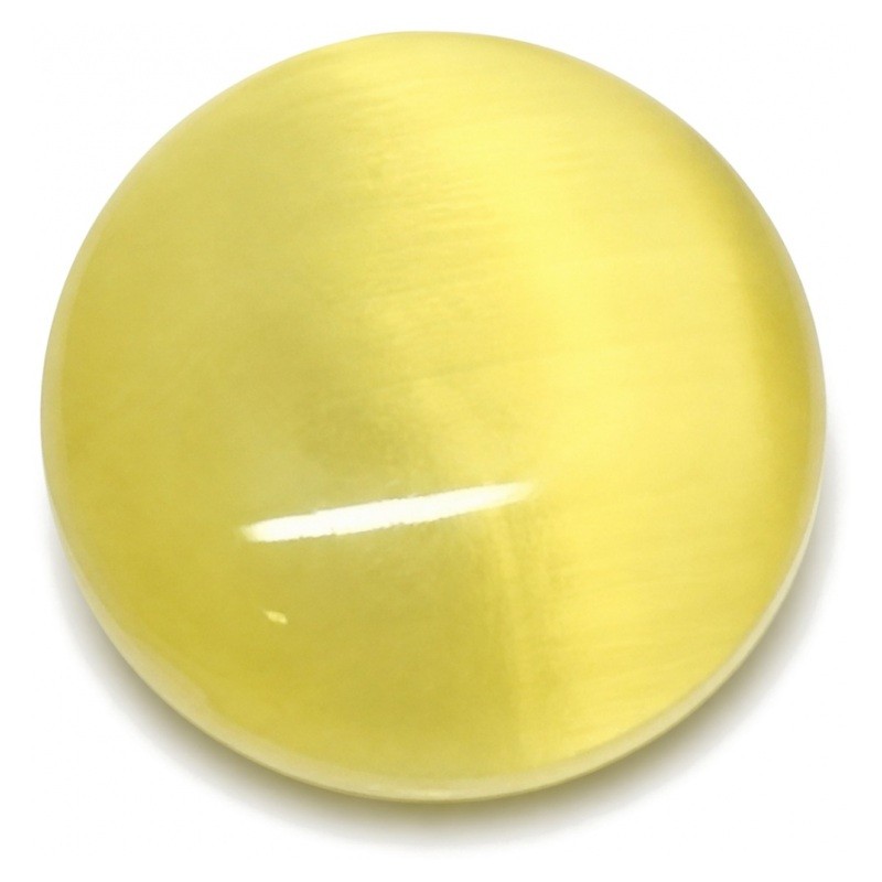 Cabochon en Verre Oeil de Chat Jaune 10mm [à l'unité]
