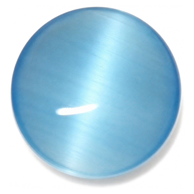 Cabochon en Verre Oeil de Chat Bleu 10mm [à l'unité]