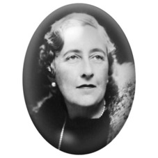 Cabochon en Verre Illustré Agatha Christie Portrait Classique 13x18, 18x25 ou 30x40mm pour la création de bijoux fantaisie - DIY