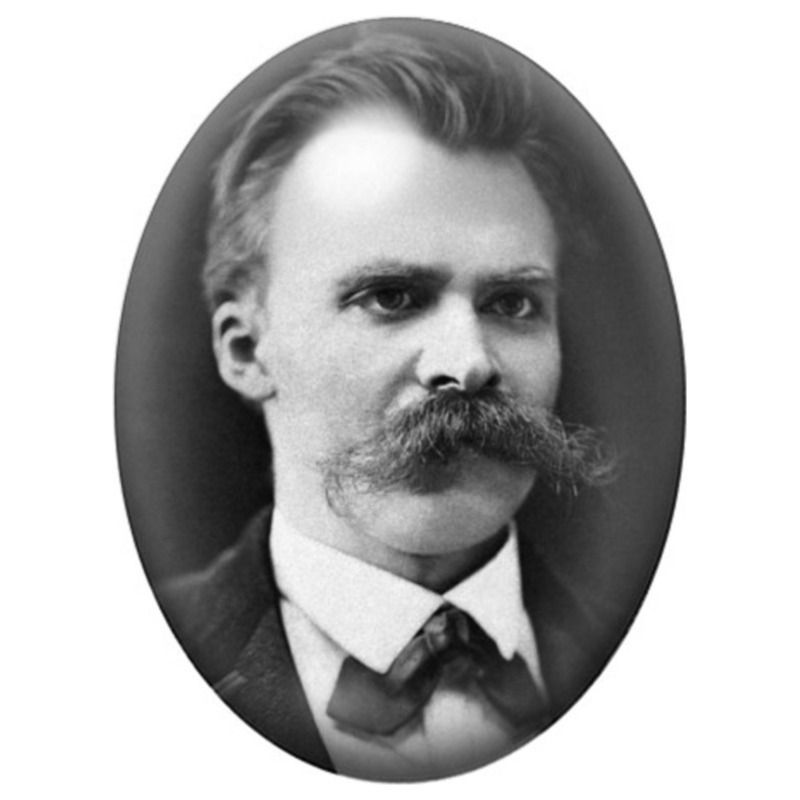 Cabochon en Verre Illustré Friedrich Nietzsche aux Grandes Moustaches 13x18, 18x25 ou 30x40mm