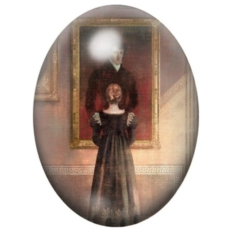 Cabochon en Verre Illustré Jane Austen Raison et Sentiments à la Galerie 13x18, 18x25 ou 30x40mm