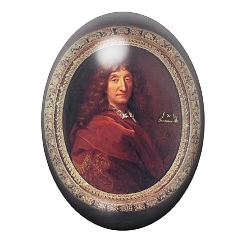 Cabochon en Verre Illustré Jean de La Fontaine 13x18, 18x25 ou 30x40mm
