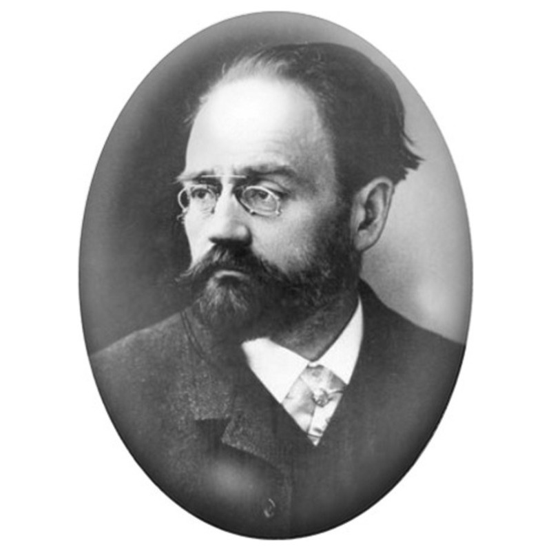 Cabochon en Verre Illustré Émile Zola Portrait aux Lunettes 13x18, 18x25 ou 30x40mm