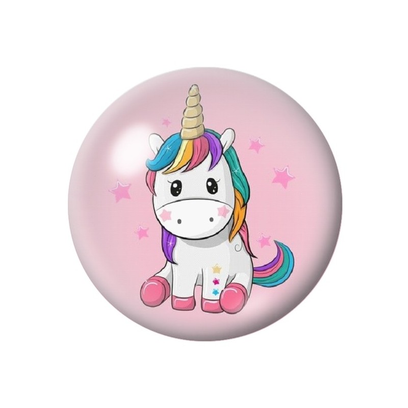 Cabochon en Verre Illustré Licorne 12 à 25mm