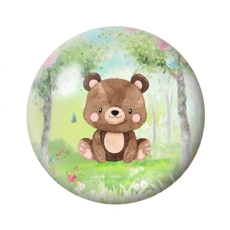 Cabochon en Verre Illustré Ourson 12 à 25mm