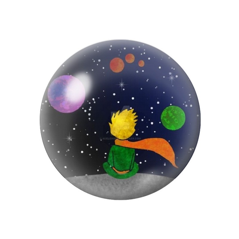 Cabochon en Verre Illustré Le Petit Prince 12 à 25mm
