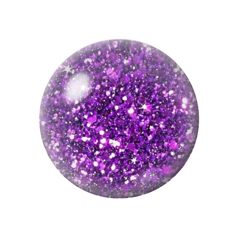 Cabochon en Verre Illustré Paillettes 12 à 25mm