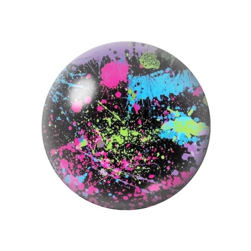 Cabochon en Verre Illustré Tâches de Peinture 12 à 25mm