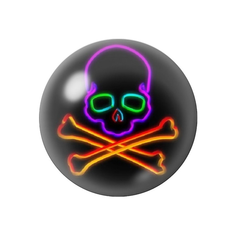 Cabochon en Verre Illustré Pirate 12 à 25mm