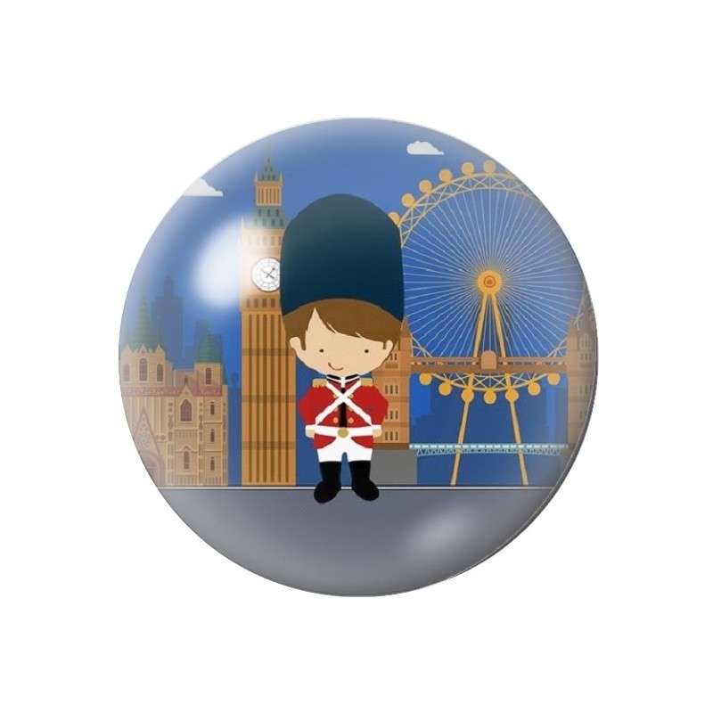 Cabochon en Verre Illustré Garde Londres 12 à 25mm