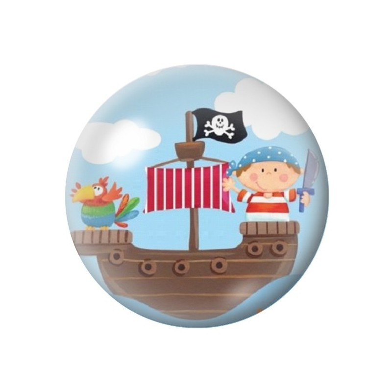 Cabochon en Verre Illustré Pirate 12 à 25mm