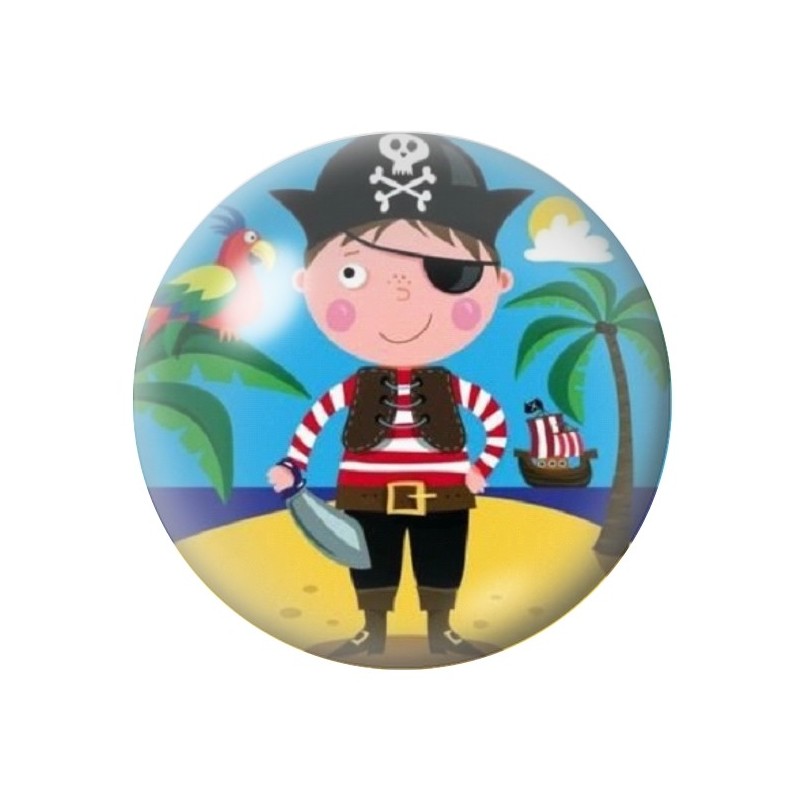 Cabochon en Verre Illustré Pirate 12 à 25mm