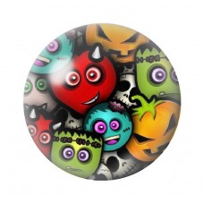 Cabochon en Verre Illustré Halloween 12 à 25mm pour la Création de Bijoux Fantaisie - DIY