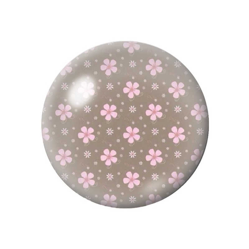 Cabochon en Verre Illustré Fleurs 12 à 25mm