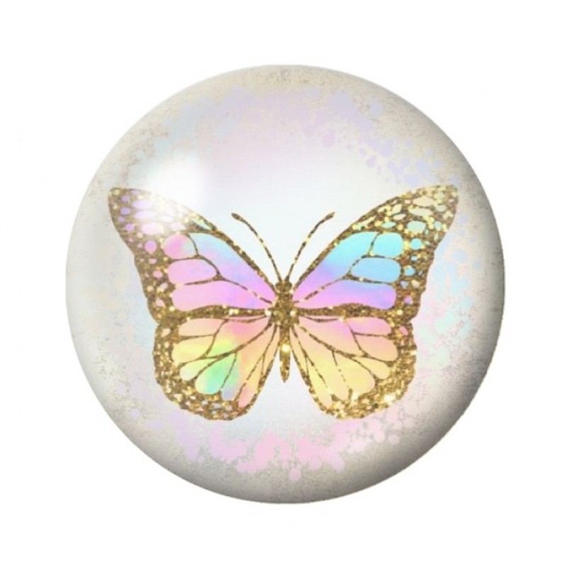 Cabochon en Verre Illustré Papillon 12 à 25mm
