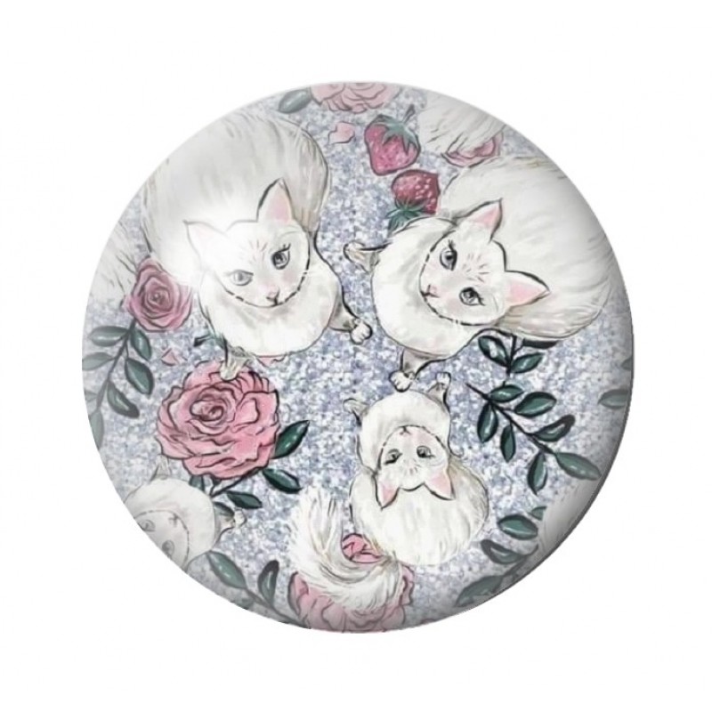 Cabochon en Verre Illustré Chats 12 à 25mm