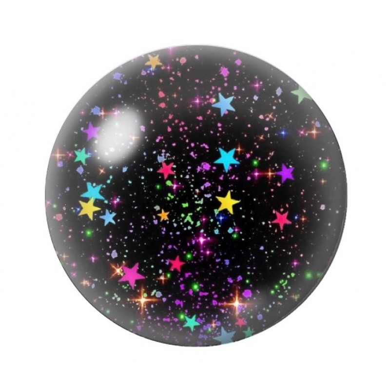 Cabochon en Verre Illustré Etoiles 12 à 25mm