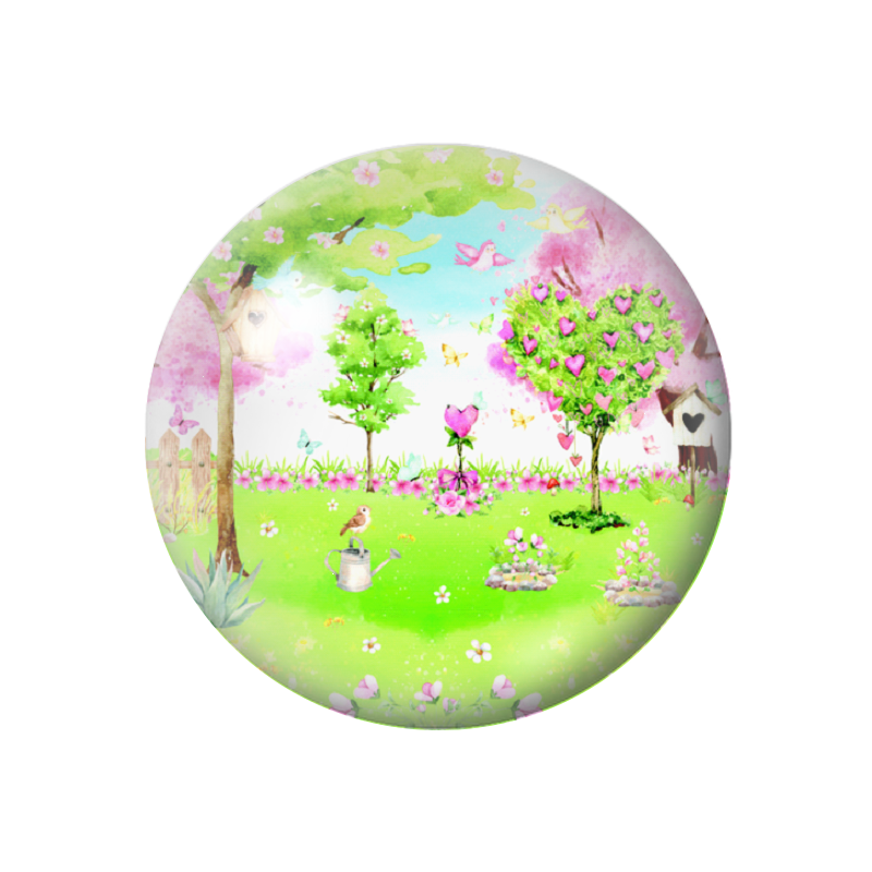 Cabochon en Verre Illustré Oiseaux 12 à 25mm