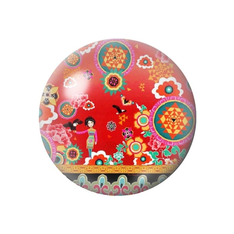 Cabochon en Verre Illustré Fantaisie 12 à 25mm