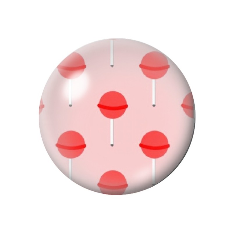 Cabochon en Verre Illustré Sucettes Rétro 12 à 25mm