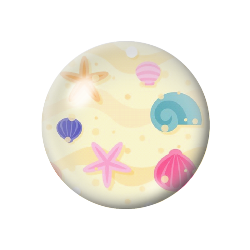 Cabochon en Verre Illustré Coquillages 12 à 25mm