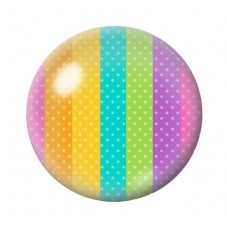Cabochon en Verre Illustré Rayures Arc-en-ciel 12 à 25mm pour la Création de Bijoux Fantaisie - DIY