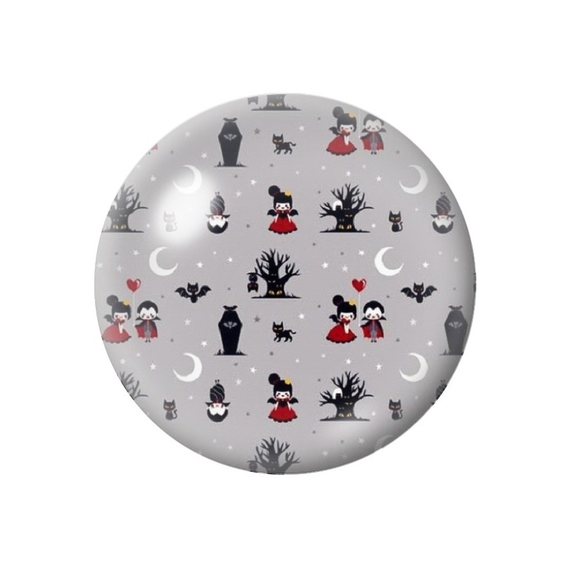 Cabochon en Verre Illustré Halloween 12 à 25mm