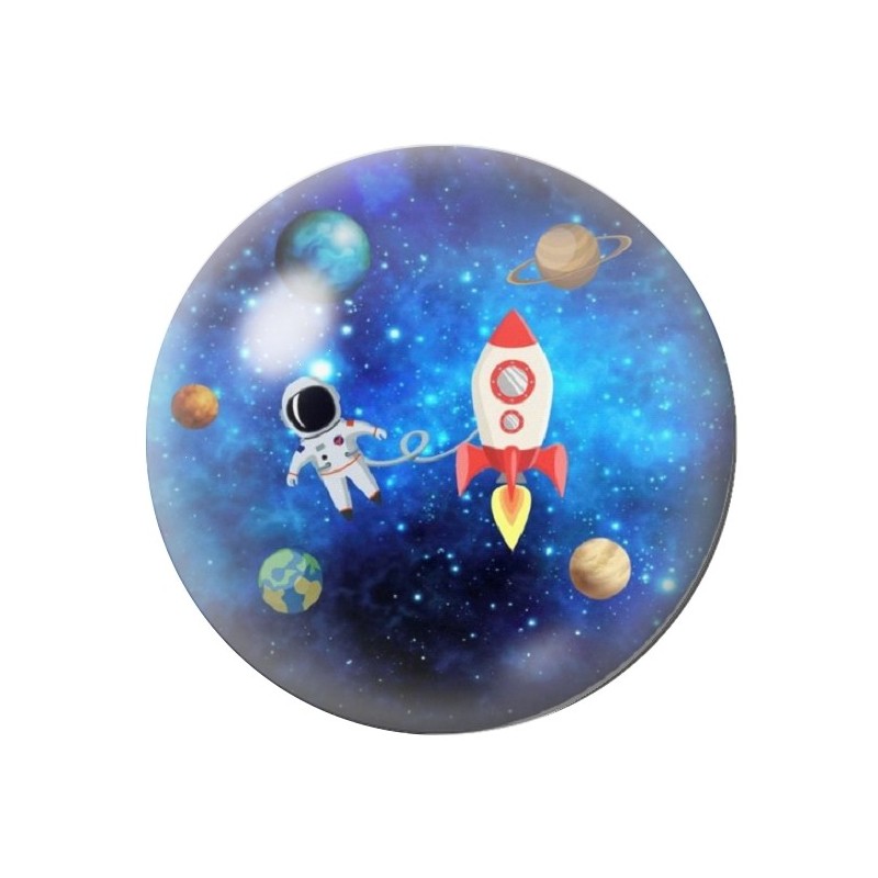 Cabochon en Verre Illustré Astronaute Fusée 12 à 25mm