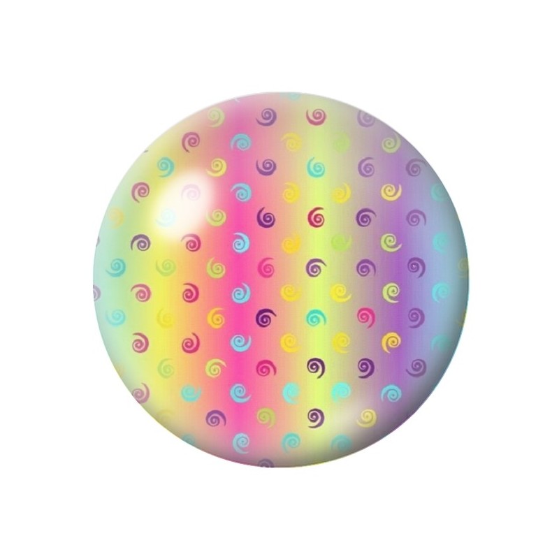 Cabochon en Verre Illustré Arc-en-ciel 12 à 25mm
