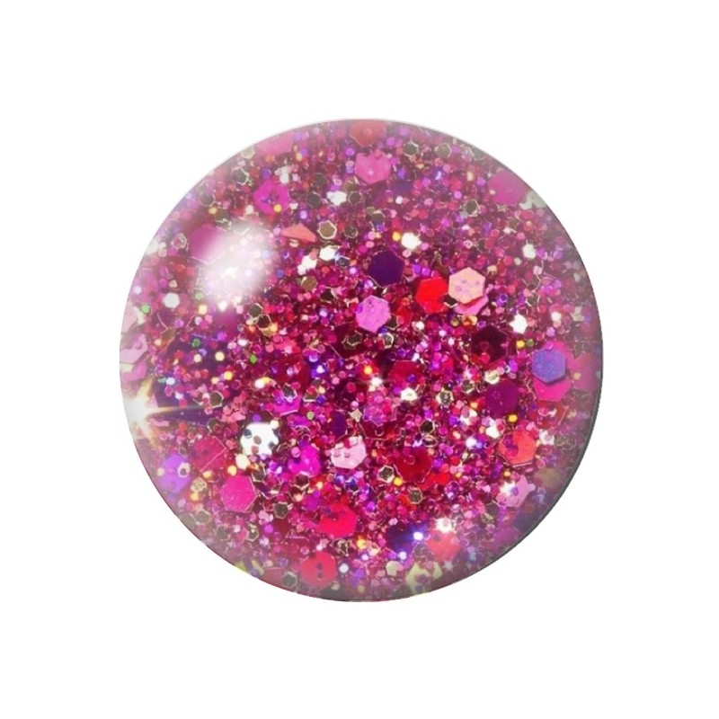 Cabochon en Verre Illustré Paillettes 12 à 25mm